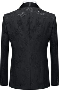 Trajes de Etiqueta para Hombre, 3 Piezas, Corte Regular, Diseño Floral, Cierre de Cremallera, Conjunto de <span class=keywords><strong>Traje</strong></span> con Chaqueta Blazer, Chaleco y Pantalones para Boda - Product Image 4