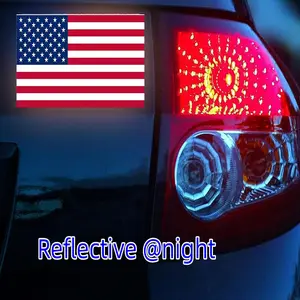 Personalizado Reflectante Americano EE. UU. Reino Unido Bandera Coche Imán Impresión Oval País Bandera Magnética Coche Calcomanía Pegatinas