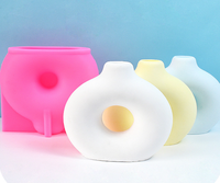 Nouveau créatif moderne Vase résine moules petit cercle nordique Silicone Vase moule ciment gypse époxy Silicone moule pour Pot de fleur