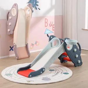 Mainan Tempat Bermain Anak Dalam Ruangan Plastik Balita Mainan Perosotan dan Ayunan Bayi Set Grosir