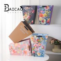 Boîtes à fleurs en papier d'art de luxe de haute qualité avec des matériaux recyclés pour l'arrangement de bouquets et l'emballage de cadeaux Impression offset