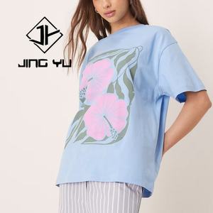 Manufacturer Beach Printed <b>Plus</b> <b>Size</b> T-<b>Shirt</b> Customized Breathable Eco-friendly <b>Linen</b> T-<b>Shirt</b> Women - Product Image 3