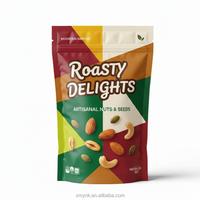 Sachet à fond plat givré sans BPA, qualité alimentaire, scellé sur 8 côtés, pour poudre de caroube sans caféine, vente en gros en vrac