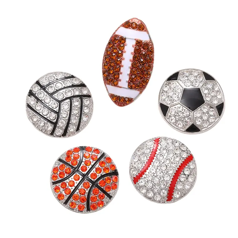 Bling Metal Luxury Clogs Shoe Charms Basketball Football Shoe Accessory Sports Ball Shoe Decorations