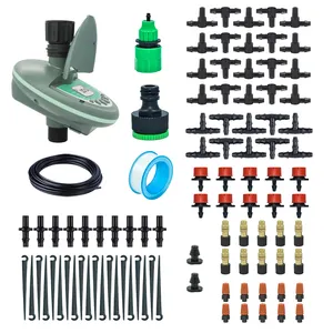 20M Greenhouse Micro Drip Irrigation Kit Automatic Irrigation System Patio Misting Plant Watering System with 1/4 Inch Tube