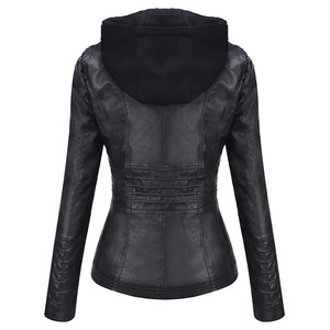 OEM de alta calidad de las mujeres de moda chaquetas de cuero de piel de oveja original de encargo del logotipo de la chaqueta para las mujeres - Product Image 2