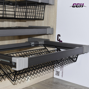 Organizzatore per Armadio in Metallo <span class=keywords><strong>con</strong></span> Portascarpe, Cestelli Estraibili Scorrevoli e Appendiabiti per Pantaloni - Product Image 4