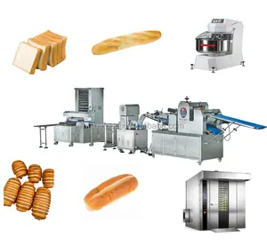 Huide fully automatic french baguette bread line production baguette toast loaf bun maker machine bread making machine