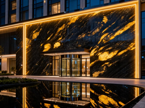 طاولة شاي فاخرة من الرخام الطبيعي الأسود المصقول مخصصة للمنازل والفنادق ودور الشاي بالطراز الصيني - Product Image 4