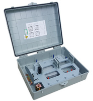 Wall Mount Fiber Optic Splitter Enclosure 48 Port FTTH 1*32 Cassette Type PLC Splitter Distribution Box ABS Material