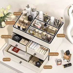 Frins <span class=keywords><strong>Organizzatore</strong></span> in Pelle per Pettini, Custodia per Cosmetici e Prodotti per la Cura della Pelle, Scatola con Cassetti per Scrivania - Product Image 4