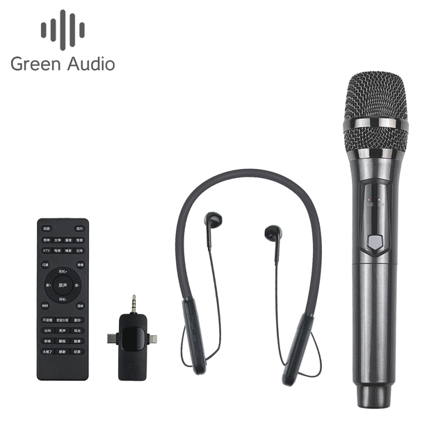 GAW-E8 BT Wireless Sound Card Live Streaming Headset Set Microphone Earphone Neckband Mobile Phone Live Singing