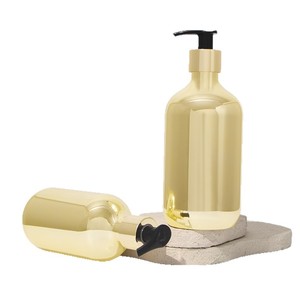 Minnie 500ml Pet Round Shoulder Electroplated <b>Bottle</b> For Shampoo Shower Gel With <b>Pump</b> 300ml Hotel Lotion Hand Soap Packaging - Product Image 3