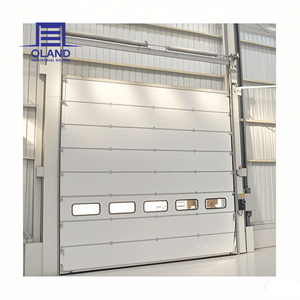 Portes sectionnelles industrielles à levage automatique, isolation thermique en mousse PU, pour entrepôt, <span class=keywords><strong>avec</strong></span> <span class=keywords><strong>porte</strong></span> piétonne intégrée - Vente chaude - Product Image 2