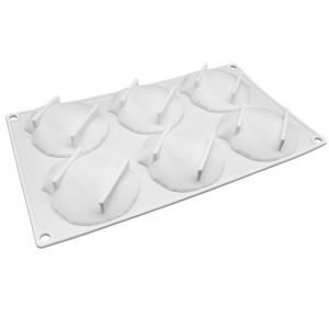 Cetakan Kue Silikon Gel Bentuk Kerang 6 Sel untuk Fondant dan Cokelat, Cetakan Mousse DIY - Product Image 3