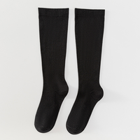 Chaussettes de compression en bambou ODM, couleur unie, respirantes pour le sport et le fitness, la course à pied, la corde à sauter, mi-mollet