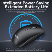 Souris sans fil VegGieg 2,4 G pour bureau, portée de 15 m, souris optique portable avec molette de défilement en métal, pile AAA incluse pour ordinateur portable PC