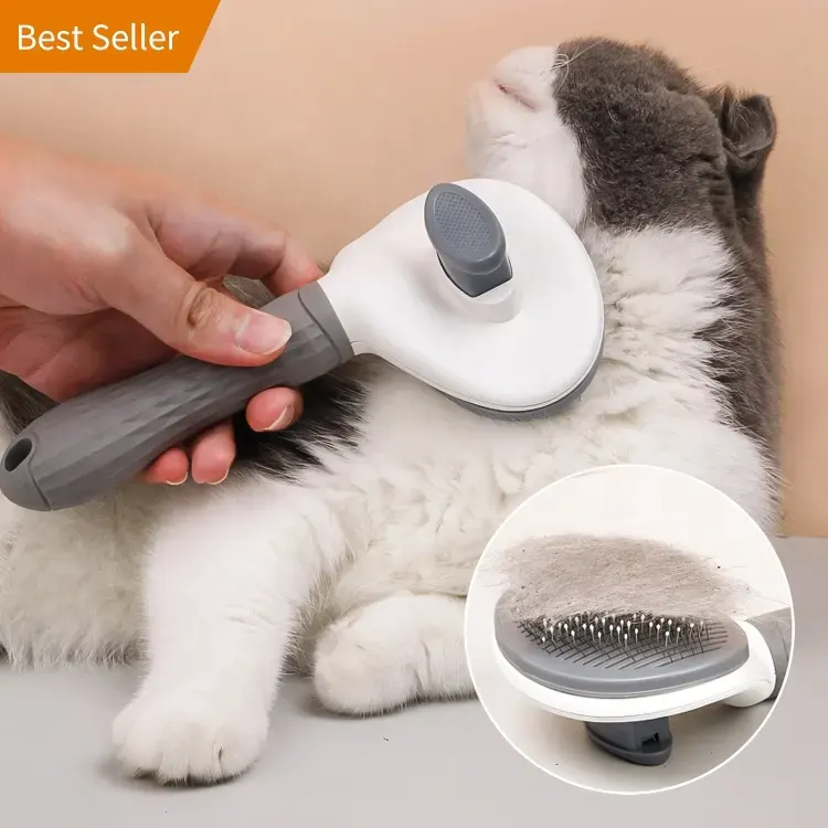 Hot Selling Removeable And Washable Hair Pet Brush Cat Pin Brush Dog Pet Grooming Brush Cleaning Products