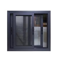 Ventanas y Puertas de Perfil de Doble Acristalamiento Resistentes a Huracanes, Ventana Corredera de Aluminio con Vidrio