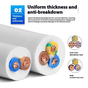 Fabricant Fourniture Étanche RVV 5.6 Noyaux Norme Nationale Cuivre Noyau Câble Électrique pour Extérieur - Product Image 4