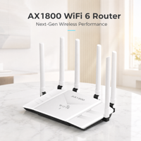 Routeur maillé sans fil haute vitesse AX1800 avec pare-feu de service, VPN, haut débit, IPTV et 6 antennes externes