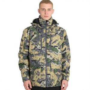 Veste de chasse pour homme en polyester camouflage, tissu sergé extensible, résistante à l'eau, coupe-vent, avec rembourrage en duvet de canard blanc - Product Image 1