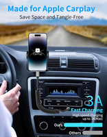 Kabel pengisi daya USB C dapat ditarik, 60W(3A) untuk Carplay