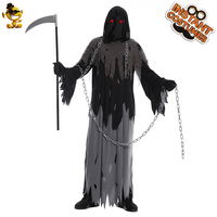 Venta al por mayor bata con capucha trajes de caballero túnica negra uniforme completo Halloween Darth bata con capucha capa disfraz de Cosplay