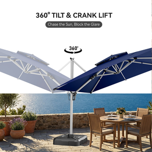 Sombrilla de Jardín Moderna Personalizada HANYI, Sombrilla de Aluminio en Cantilever para Piscina, Patio y Playa - Product Image 6