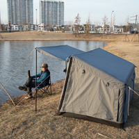 Tente de camping gonflable Oxford quatre saisons pour 2 personnes, légère, portable, installation rapide, glamping avec imperméabilisation