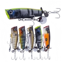 Leurre de surface SNEDA 9cm/23.5g Popper Topwater, leurre de surface Chugger avec cuillère pour la pêche au black-bass, au brochet et en eau salée