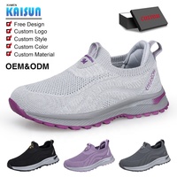Chaussures de marche légères, respirantes et antidérapantes, doublure en maille douce, tendance mode, fermeture à enfiler, logo personnalisé, ajustement sécurisé