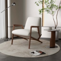 Fauteuil de loisirs moderne en teck doré, écologique, rembourré, avec assise en coton, pour salon, bureau à domicile, salle à manger, hôtel