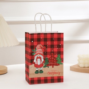 Customized Christmas Kraft Paper Gift Bags Clothing Jewelry and Shopping Bags with Printed Logo for Bulk Promotion - Product Image 3