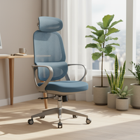 Chaise de bureau ergonomique moderne en maille pour le télétravail, certifiée avec vérin à gaz de classe 2, garantie 3 ans, base en acier, support lombaire réglable