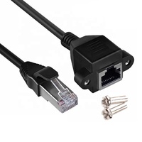 Câble Ethernet à montage sur panneau RJ45 Cat6 PVC, convertisseur d'extension de réseau personnalisé