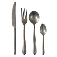 Ensemble de couverts de luxe en acier inoxydable 304 de haute qualité, style français, aspect vieilli épaissi, portable, avec couteaux