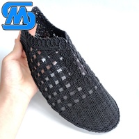 Tige de chaussure semi-finie en paille de polyester pour femme - Matériau respirant et tendance pour sandales DIY