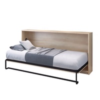 Lit mural en bois pliant Horizontal caché lits muraux meubles de chambre à coucher Murphy Queen taille unique lit de rangement moderne