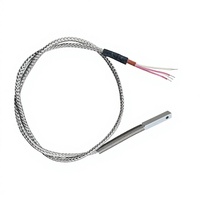 PROG SR104 Sensor Suhu RTD Platinum PT100 PT1000 dengan Ketepatan A+0.15 -70~500 2/3/4 Kabel untuk Pipa