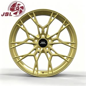 Nuevas Llantas Monobloque de Aleación de Aluminio Forjado de 16-24 Pulgadas, Diseño de Rama de Árbol Dorada, 5x112 5x114.3 5x120 para Autos Audi - Product Image 1