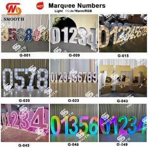 Luz LED SMOOTH 0 a 9 Infinite Abyss Vision con letras y números RGB, números arábigos iluminados para decoración de fiestas - Product Image 6