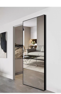 La fábrica de marcos de baño proporciona un sistema de puerta de vidrio <span class=keywords><strong>sin</strong></span> rieles y un perfil de puerta de espejo deslizante para armario - Product Image 5