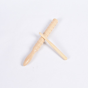 Instrumentos de percusión Orff al por mayor para jardín de infantes: palos rítmicos de roble, palos sonoros de raspado - Product Image 3