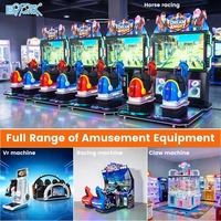 Machine de jeu d'arcade de course de chevaux pour 2 joueurs, simulateur de course à monnayeur, machine de jeu vidéo pour parc d'attractions et centre d'arcade FEC