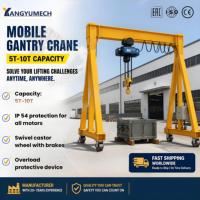 Mini-grue portique portative de chantier de 5 tonnes avec certification CE, électrique/à commande manuelle