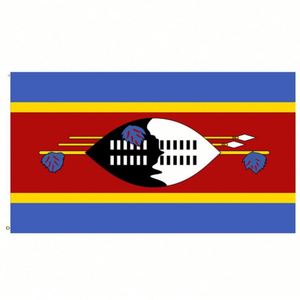 Drapeau de la Swaziland 3x5 pieds en polyester avec deux œillets en laiton, simple couche, pour décoration intérieure et extérieure - Product Image 2