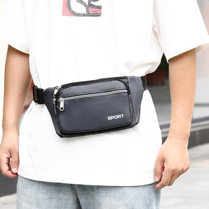 Men's Fanny Pack Nylon Waterproof Sport Waist Bag Crossbody Multi Pocket Outdoor Travel Belt Bag - Product Image 4
