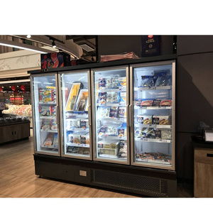 <span class=keywords><strong>Congélateur</strong></span> à affichage <span class=keywords><strong>vertical</strong></span> de supermarché autonome réfrigérateur à quatre portes - Product Image 6