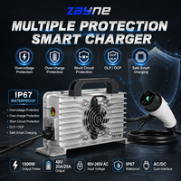 Chargeur de batterie étanche au plomb-acide et au lithium 24V 48V pour chariots de golf, nettoyeurs de sols et équipements de nettoyage